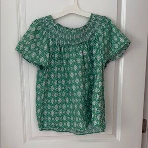 Loft Green Patterned Women's Top